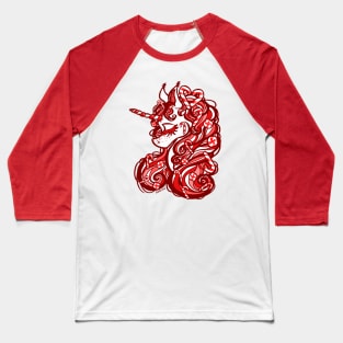 Candy Cane Unicorn Baseball T-Shirt